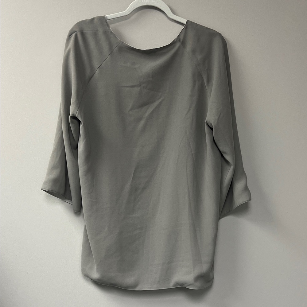 Relativity Light Gray Open-Front Draped Blazer Ja… - image 4